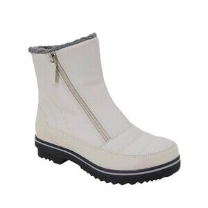 JBU Womens Snowbound Zip Cold-Weather Snow Boots White 8M NEW